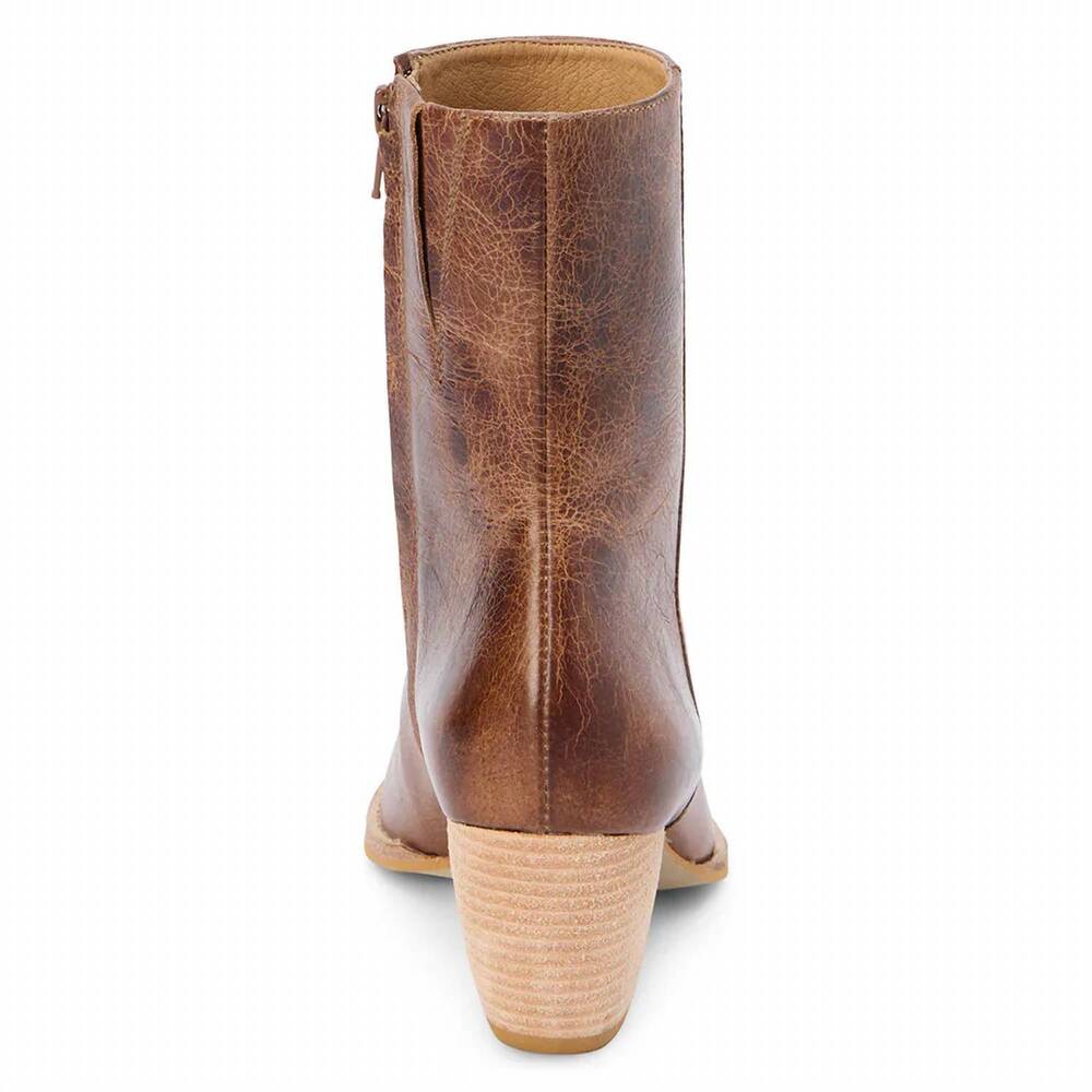 Matisse Brown Leather Pointed Toe Ankle Boots - Picture 4 of 4